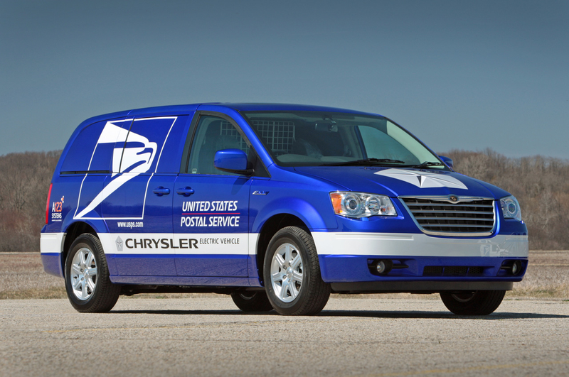 Illustration for article titled Chrysler Electric Postal Van Concept: The Pony-Up Express